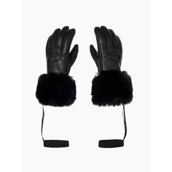 Goldbergh Accessories - Goldbergh Black Fur-Trimmed Leather Gloves
